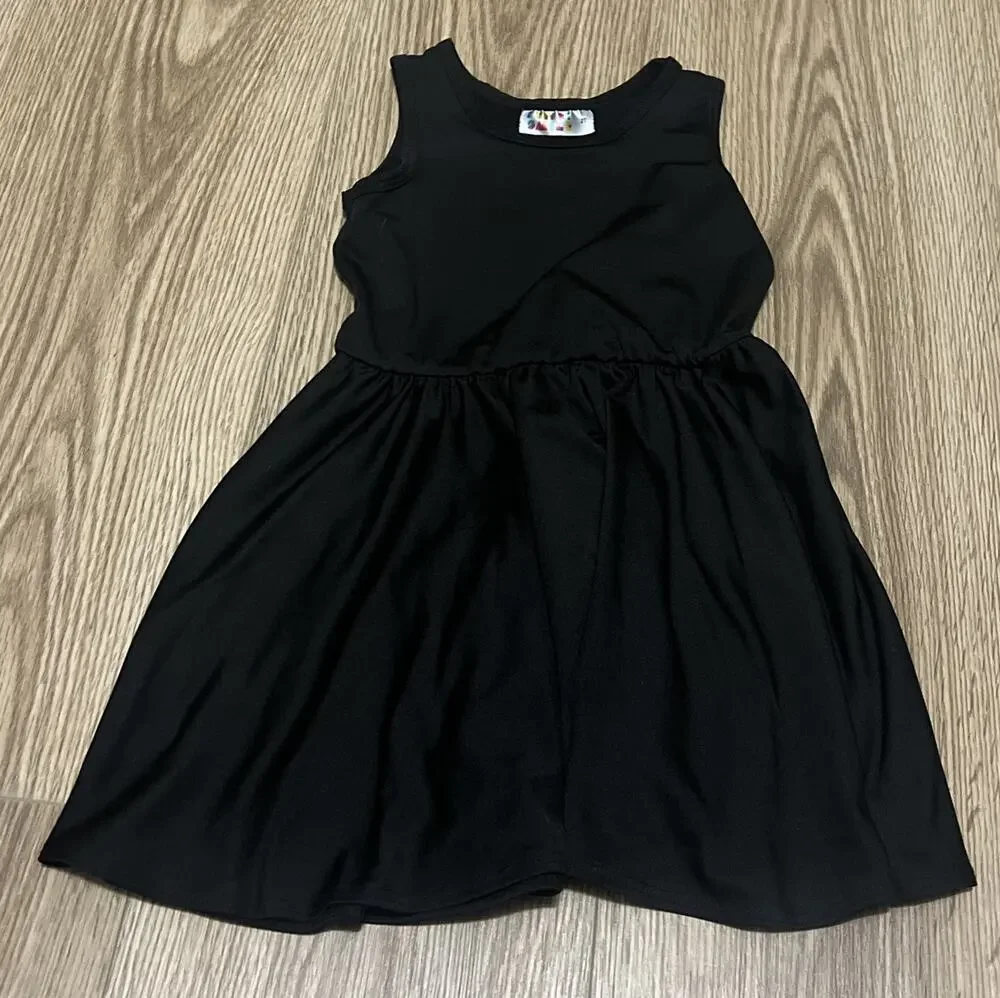 Dot Dot Smile Toddler Girl's Solid Black Dress Size 2T (A03)